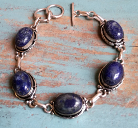 Bracelet en argent et lapis-Lazuli