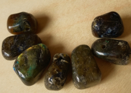 Pendentif pierre roulée Labradorite