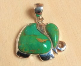 Pendentif Eléphanrt en argent et Turquoise