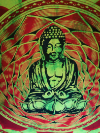 Grand Foulard vert - Bouddha