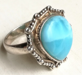 Ring zilver met Larimar