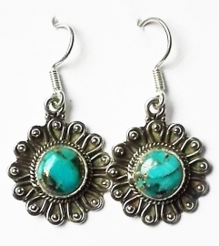 Boucles d`oreilles Argent et Turquoise