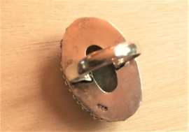 Labradoriet ring zilver