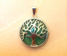 Pendentif Arbre de Vie avec Aventurine verte