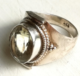 Bague en Argent et Améthyste verte