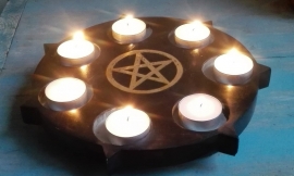 Porte bougies Pentagramme