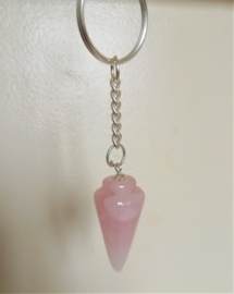 Pendentif porte-clés Quartz rose