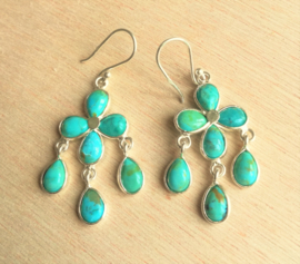 Boucles d'oreilles Turquoise en argent