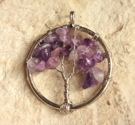 Pendentif Arbre de Vie - Améthyste