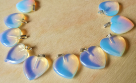 Pendentif coeur en Opaline