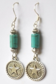 Boucles d'oreilles tibétaines Turquoise