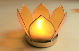 Lotus Chakra theelicht geel