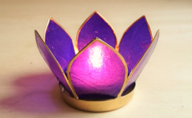 Theelicht Lotus Capiz schelp indigo