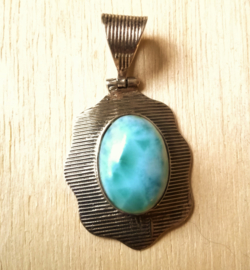 Pendentif Larimar argent