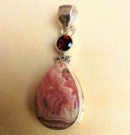 Pendentif Rhodochrosite en argent