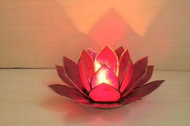 Lotus sfeerlichthouder rood