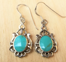 Boucles d'oreilles argent avec Turquoise