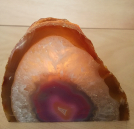 Porte-bougie agate rose