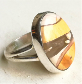 Bague en Jaspe Brecci et Argent