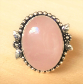 Bague en Quartz rose et Argent