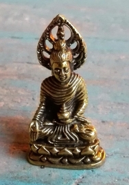 Minibeeldje Boeddha met stupa