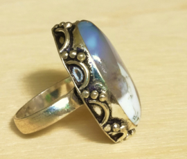 Bague en Opale Dendrite et Argent