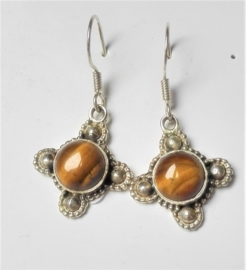 Boucles d`oreilles Pierre de Tigre