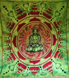 Grand Foulard vert - Bouddha