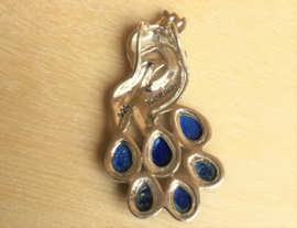 Pendentif Lapis Lazuli Paon