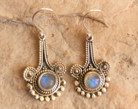 Boucles d'oreilles Pierre de Lune en argent