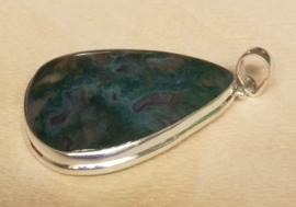 Pendentif Agate Mousse en argent