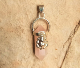 Pendentif en quartz rose Ganesha