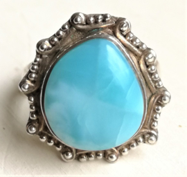 Ring zilver met Larimar