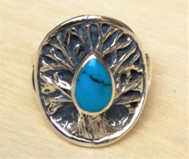 Zilveren ring Tree of Life