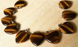 Pendentif coeur en l`Oeil de tigre