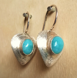 Boucles d`oreilles Larimar et argent 925