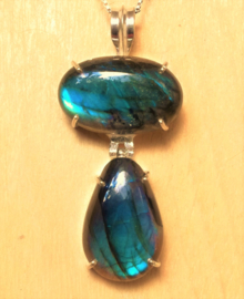 Pendentif  Labradorite et argent 925