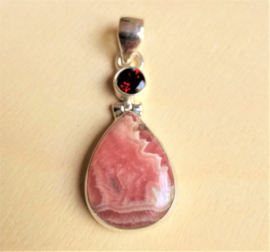 Pendentif Rhodochrosite en argent