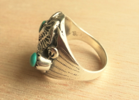 Bague Aigle Turquoise et argent