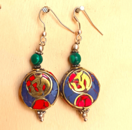 Boucles d'oreilles tibétaines traditionnelles