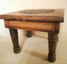 Table d'appoint en bois Fleur de Vie