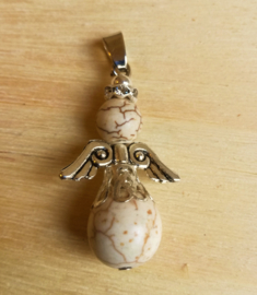 Pendentif Ange Gardien en Howlite