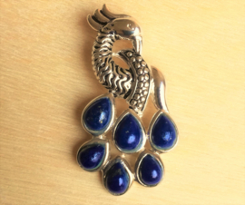 Pauw hanger Lapis Lazuli