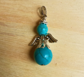 Pendentif ange gardien en Howlite