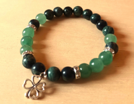 Armband Kambaba Jaspis met groene Aventurijn