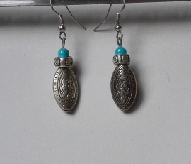 Boucles d'oreilles Tibet et Turquoise