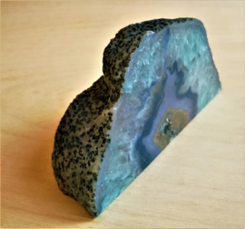 Agate demi poulie bleue