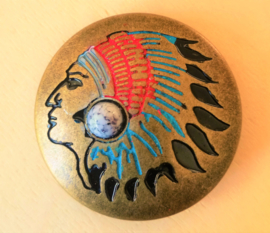 Indianen button