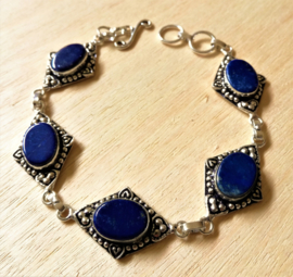 Bracelet en argent et Lapis-Lazuli