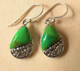 Boucles d`oreilles Turquoise vert